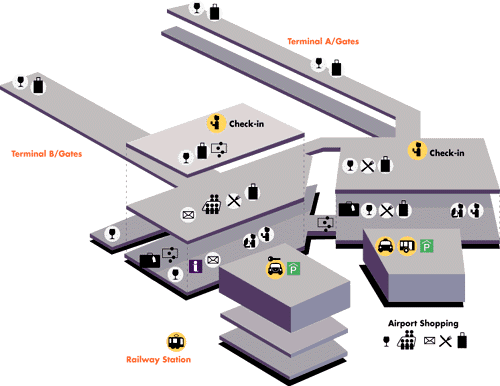 аэропорта цюрих центр | схема аэропорт